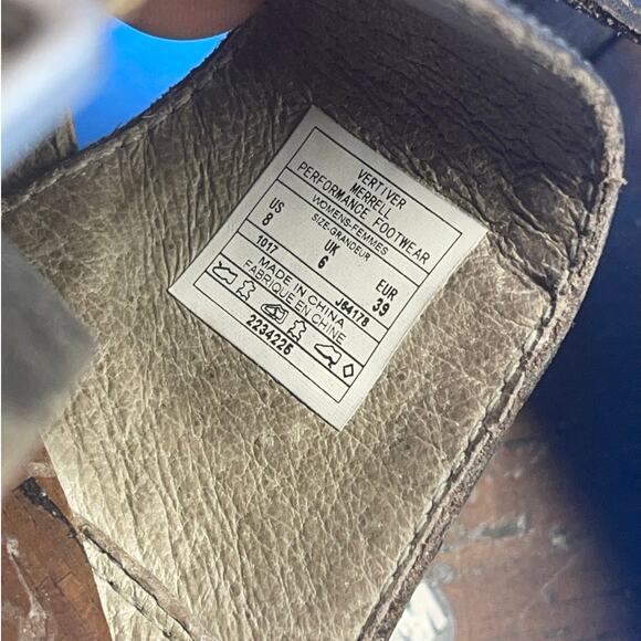 Merrell Around Town Thong Leather Sandals Women Size 8 Brown Flats Buckle Slide - Picture 10 of 10